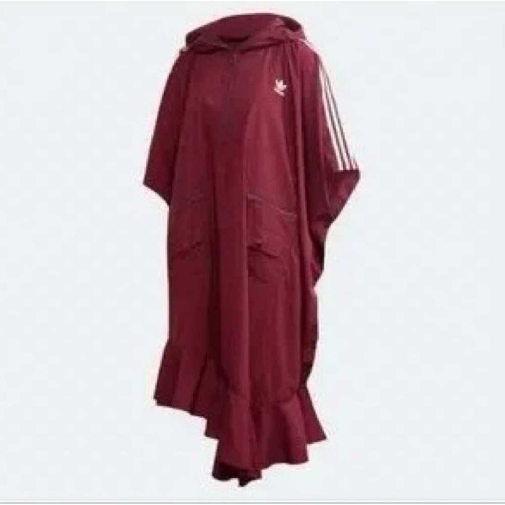 Adidas Burgundy Hooded Poncho